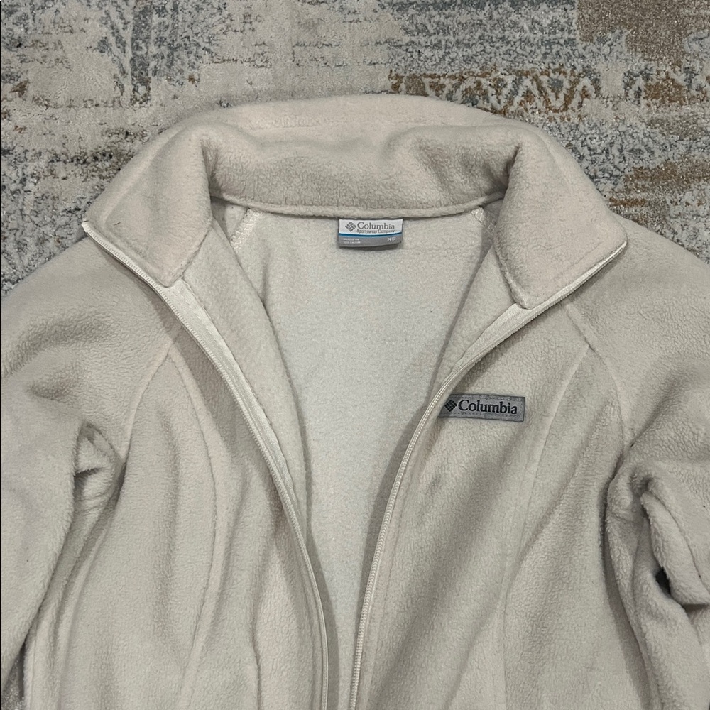 Columbia Off-White Fleece Jacket - image 2
